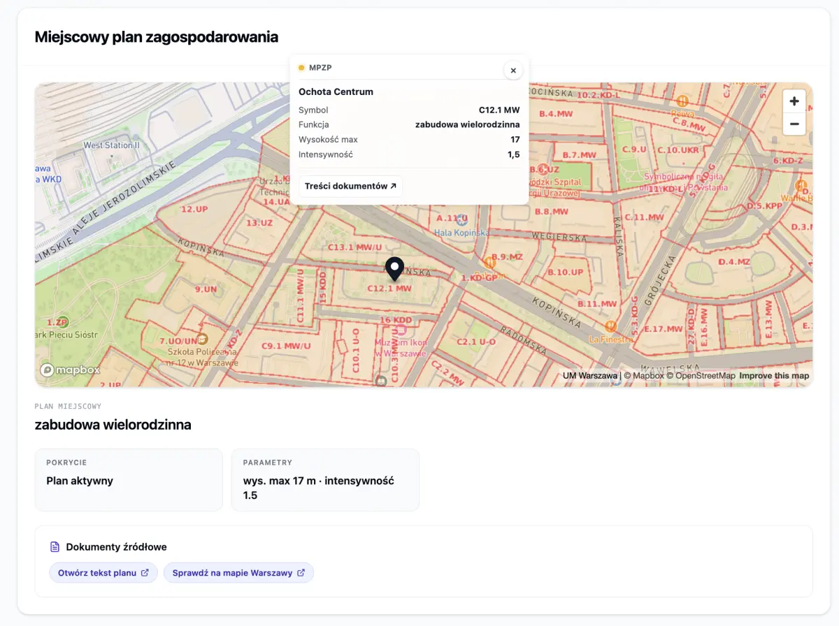 Plan miejscowy i informacje urbanistyczne